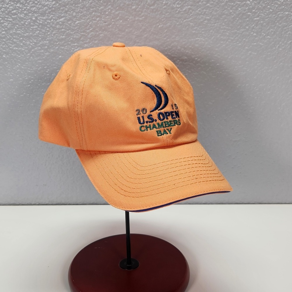 US Open 2015 Golf Hat Cap Chambers Bay Orange USGA Member Adjustable Vintage